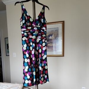 MICA Silk Polka Dot Sleeveless Dress